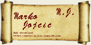 Marko Jojčić vizit kartica